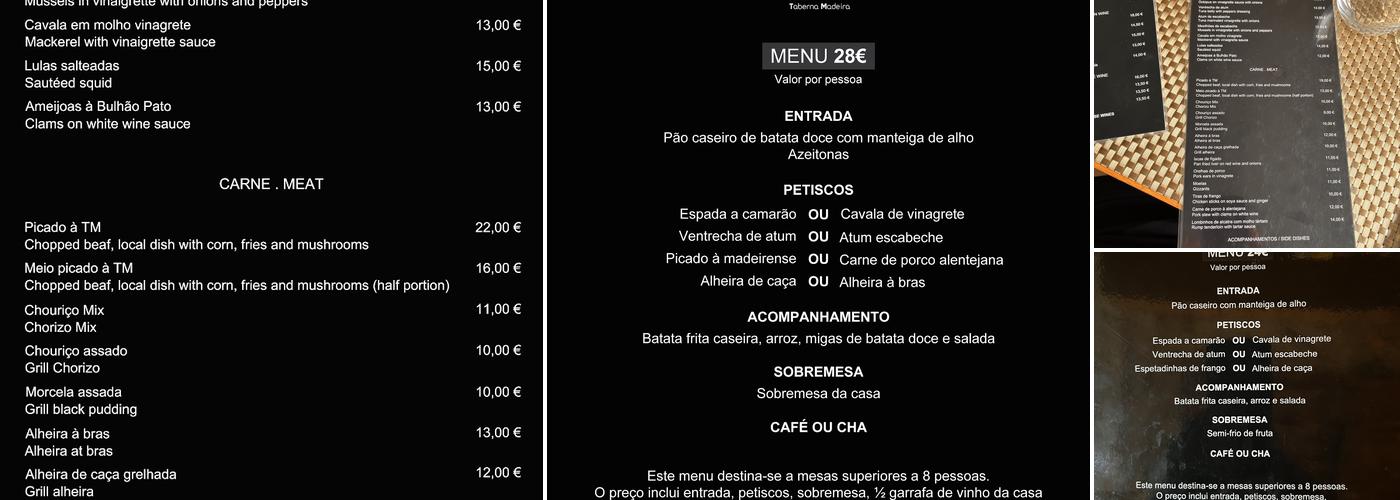 Taberna Madeira (tabernamadeira) Menu