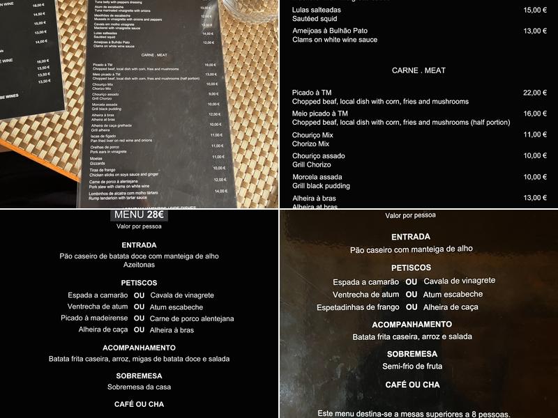 Taberna Madeira (tabernamadeira) Menu