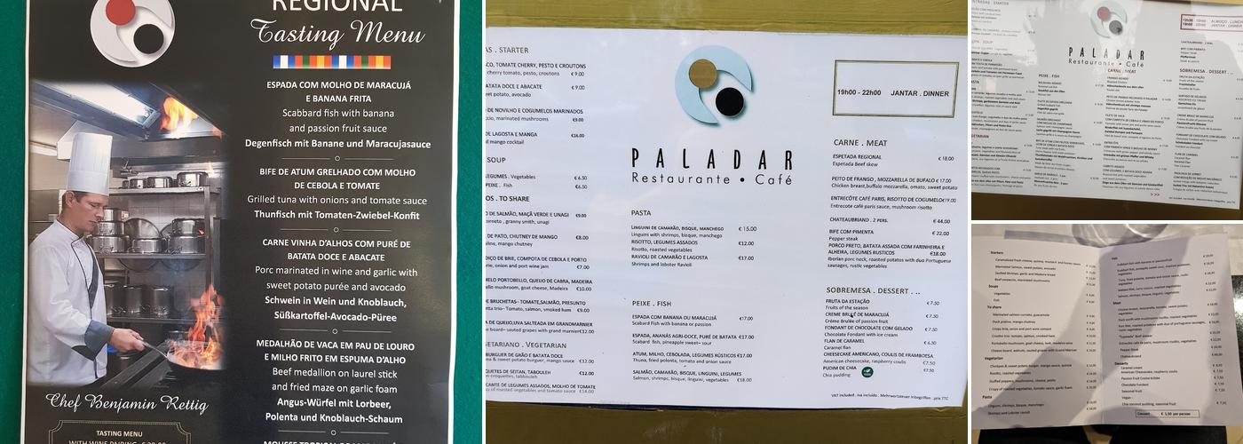 Paladar Restaurant Menu