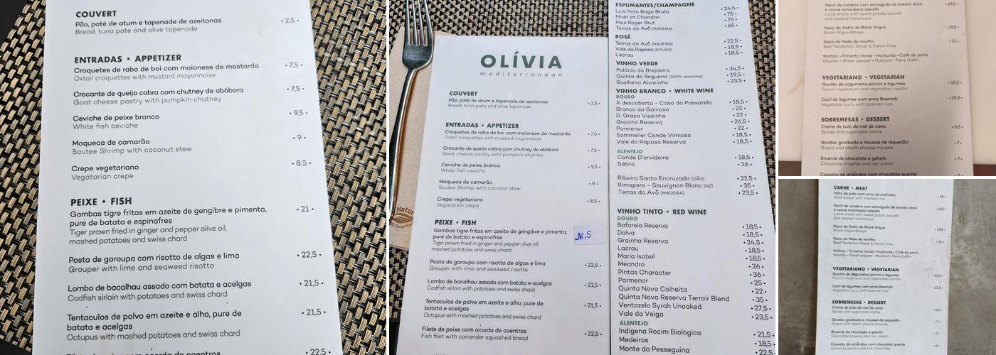 Olivia Menu