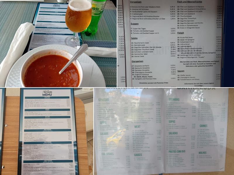 Barracuda Bar / Rest Menu
