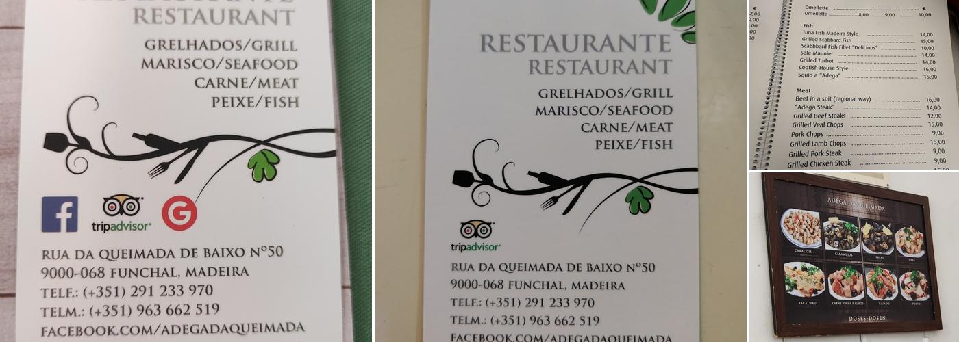 Adega da Queimada Menu