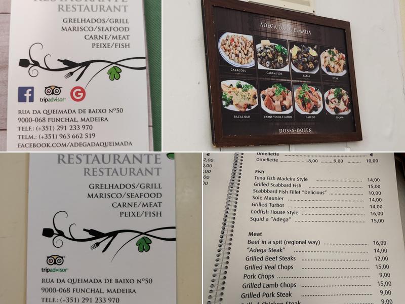 Adega da Queimada Menu