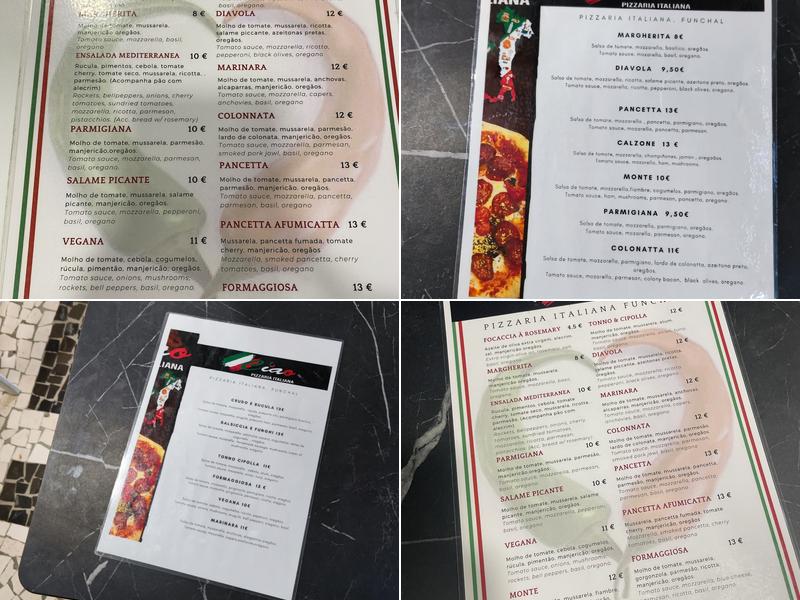 CIAO PIZZERIA FUNCHAL Menu