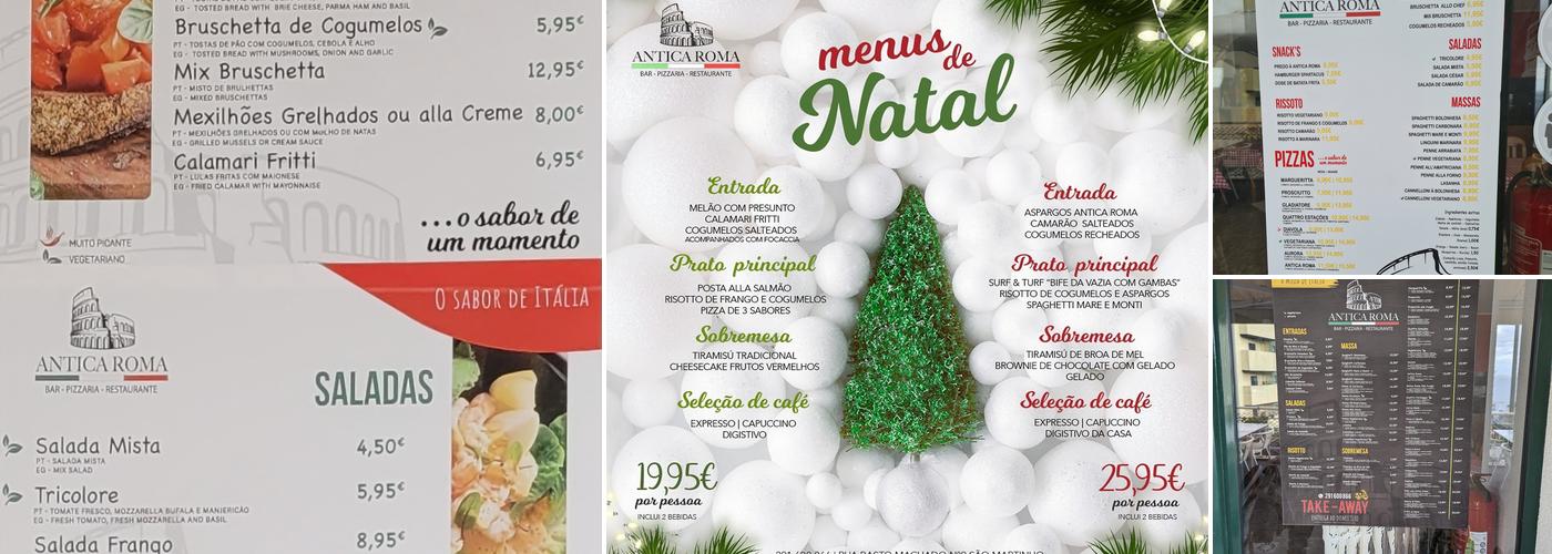 Pizzaria Antica Roma Menu