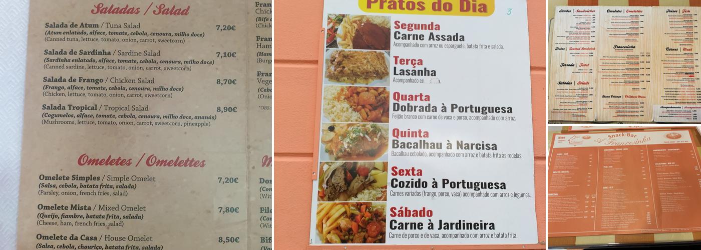 A Francesinha Menu
