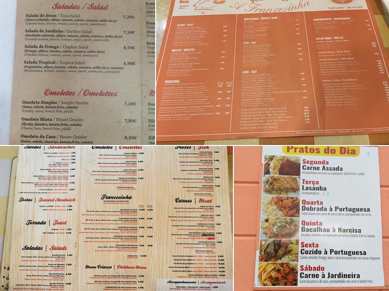 A Francesinha Menu