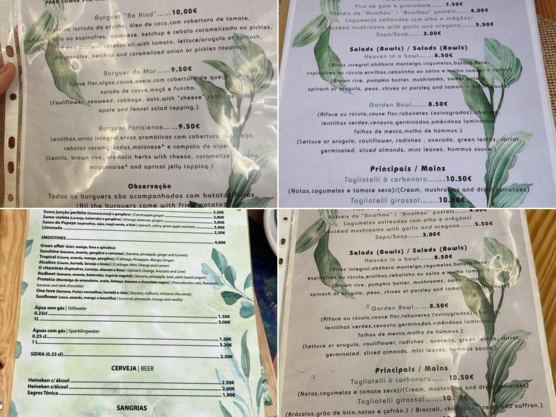 Mundo Vegan Menu