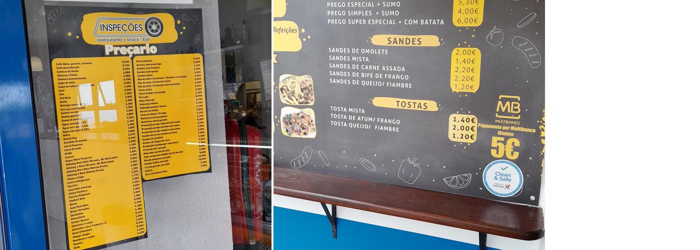 Bar das Inspeções Menu