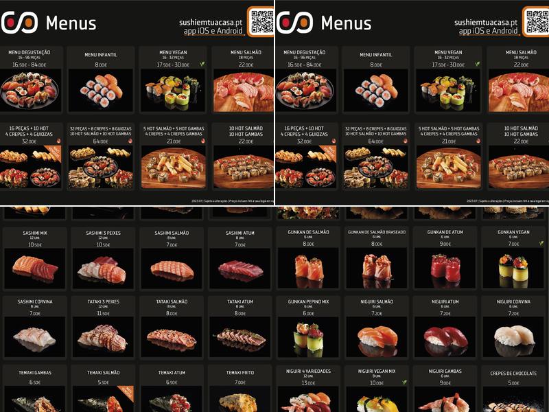 Sushi em tua casa - Funchal Menu