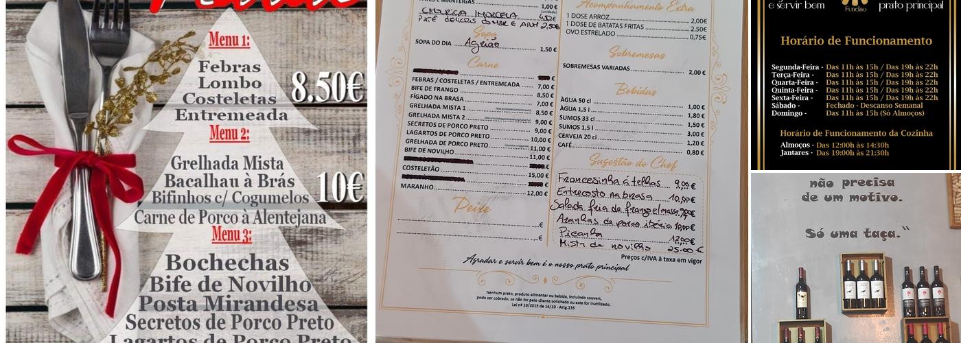 O Telhas Restaurante Menu