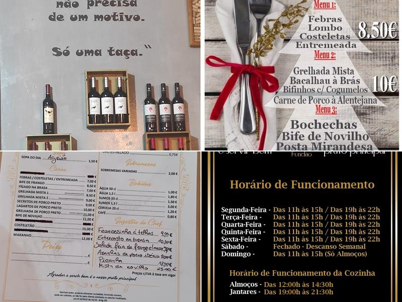 O Telhas Restaurante Menu