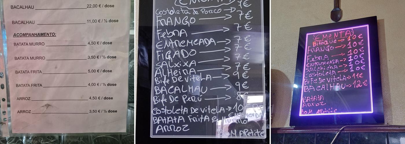 Na Brasa Menu
