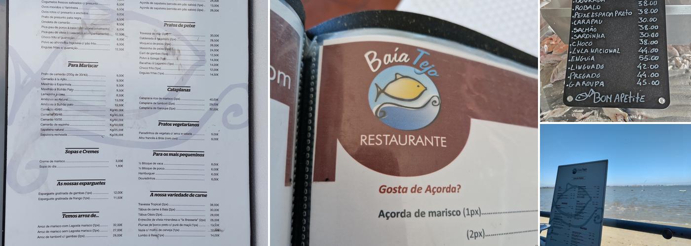 Baía Tejo Menu