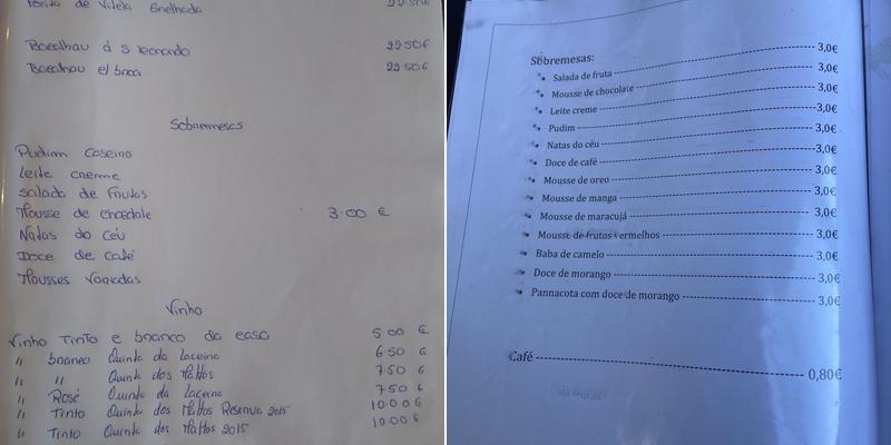 São Leonardo Menu