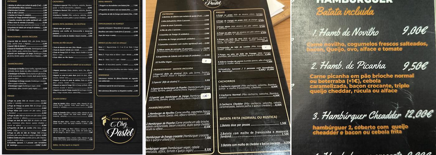Chez Pastel Menu