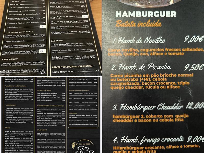 Chez Pastel Menu