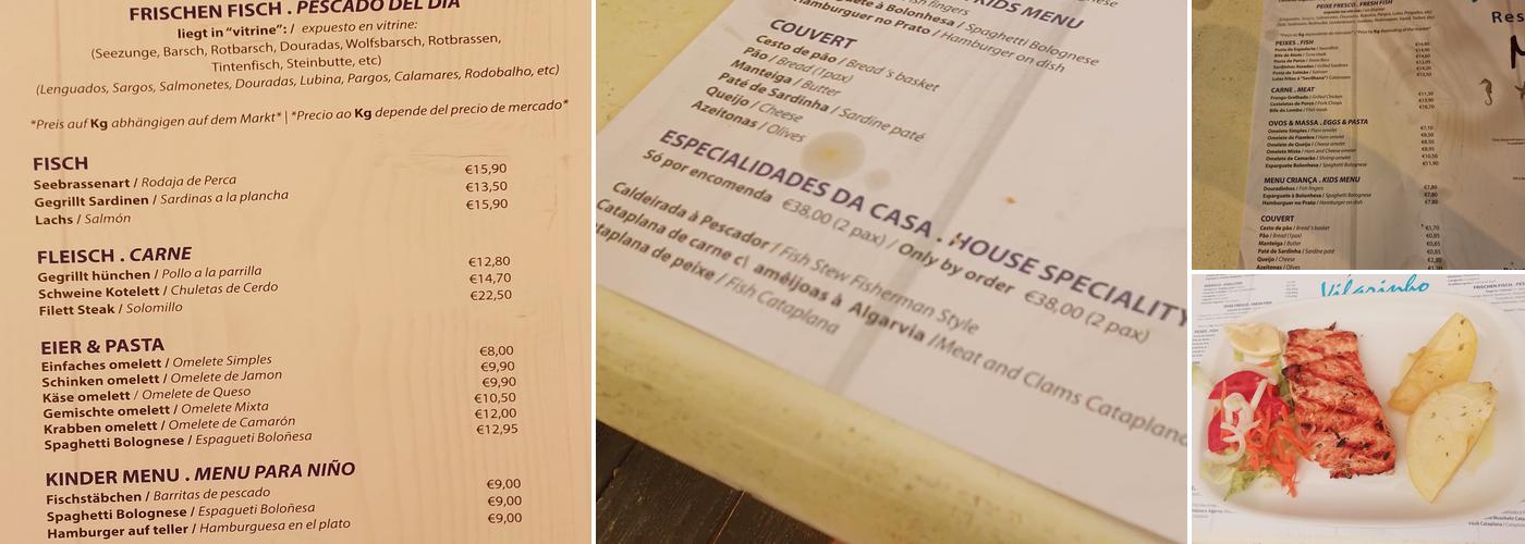 Restaurante Vilarinho Menu
