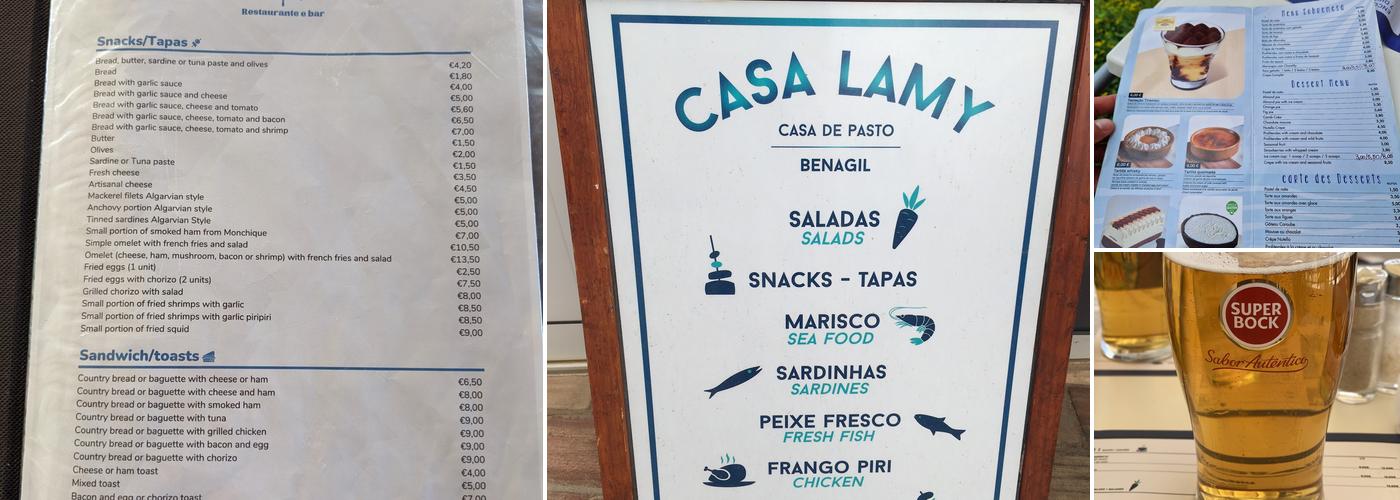 Casa Lamy Menu