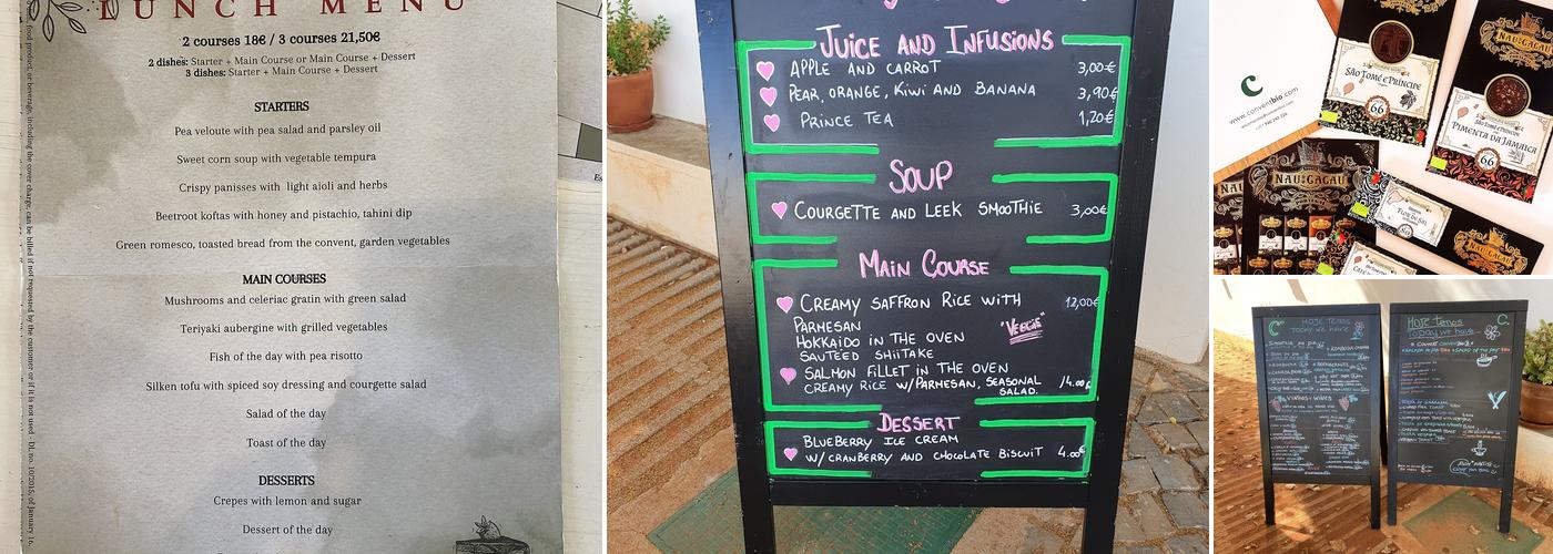 Convent`bio Menu