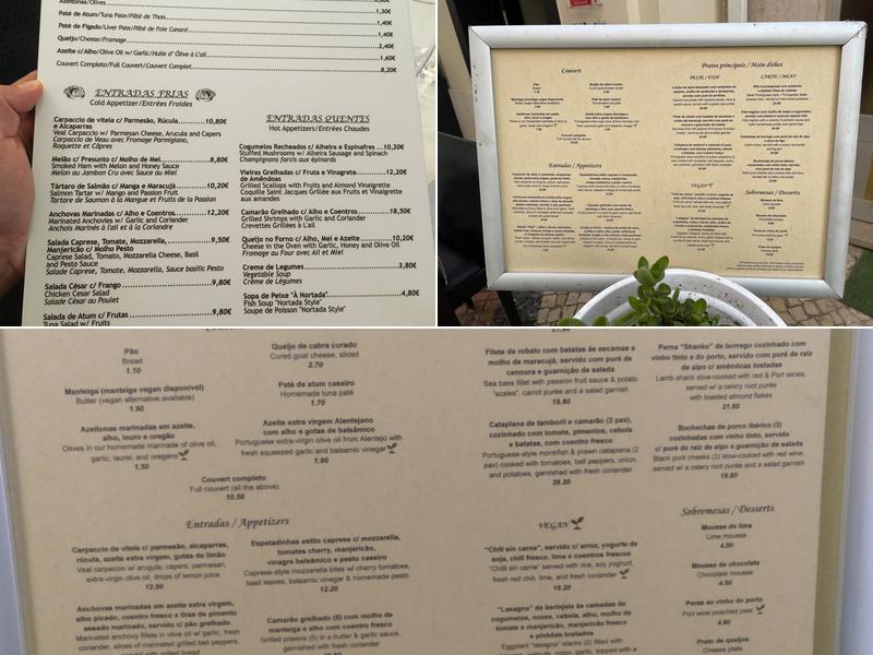 Real Portuguese Cuisine Menu