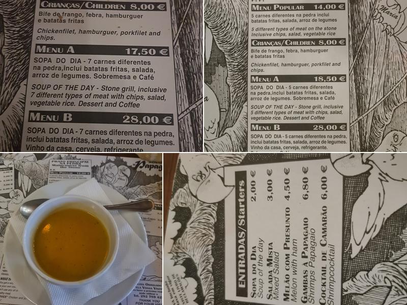 Adega Do Papagaio Menu