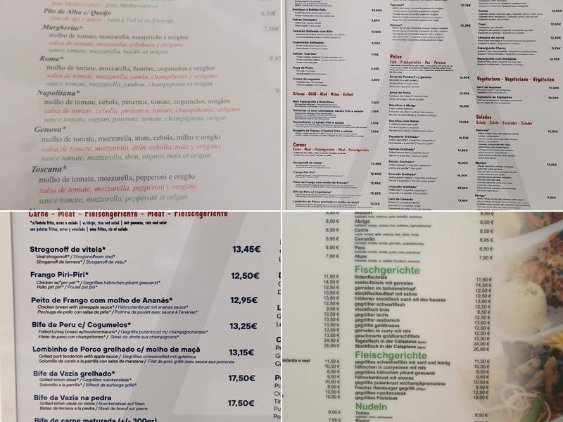 Cervejaria Abrigo Lda. Menu