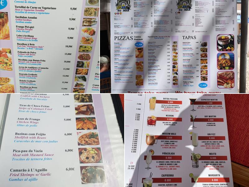 Império do Mar Menu