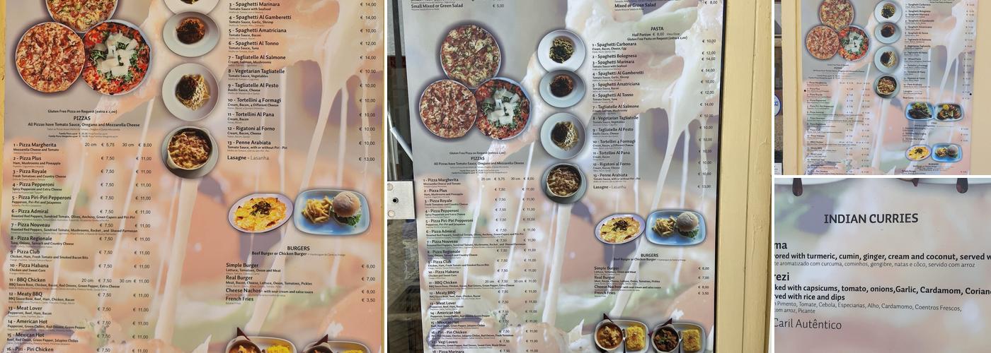 Pizza Real Menu