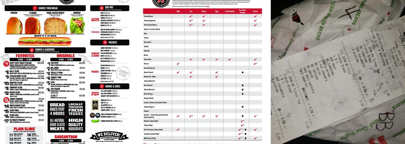 Jimmy John's Menu