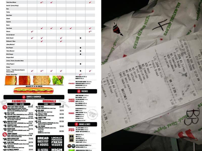 Jimmy John's Menu