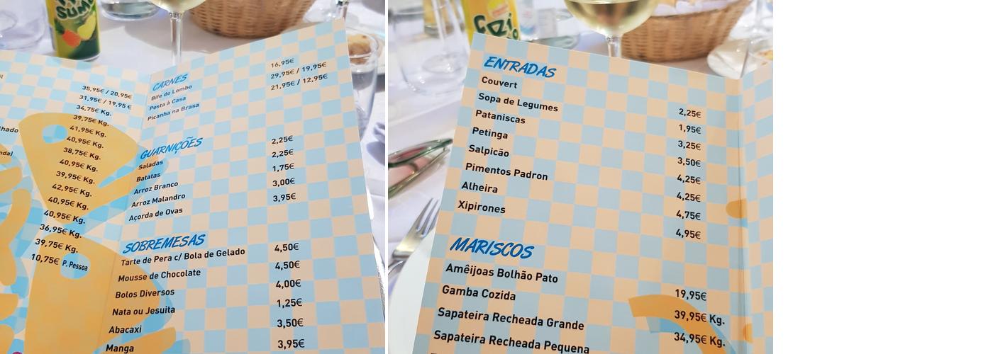 Jácome Menu