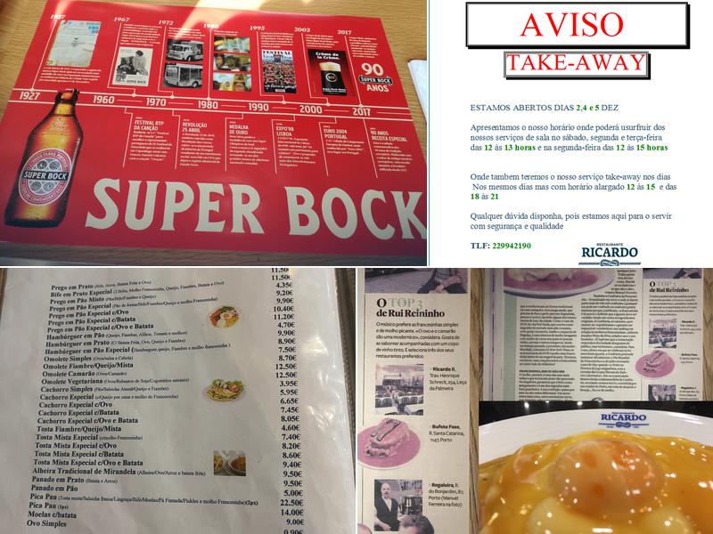 Ricardo Restaurant Menu