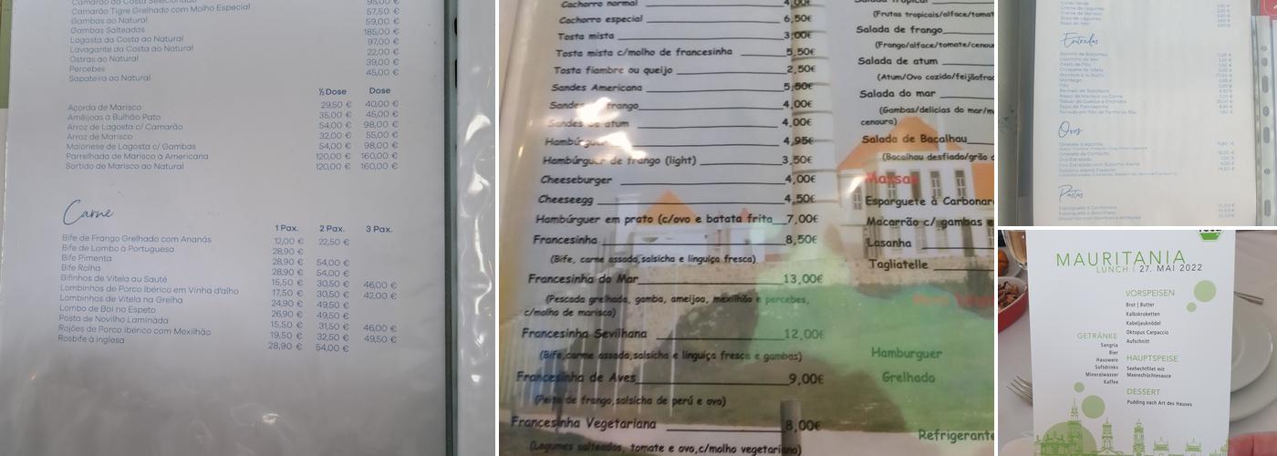 Mauritânia Grill Menu