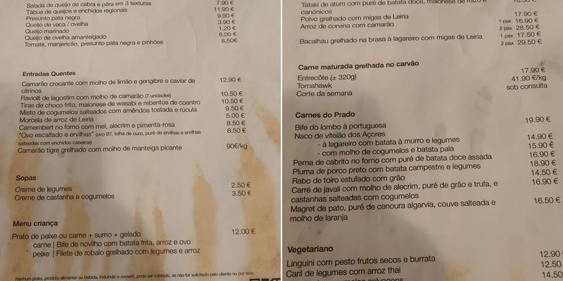 Muralhas Menu