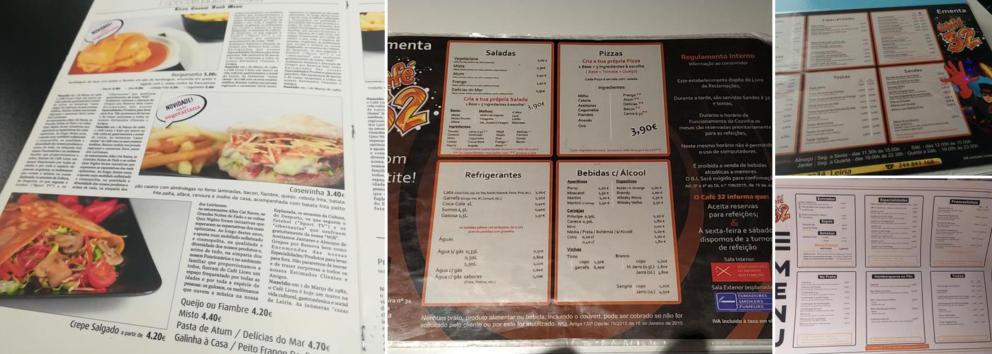 Café 32 Menu