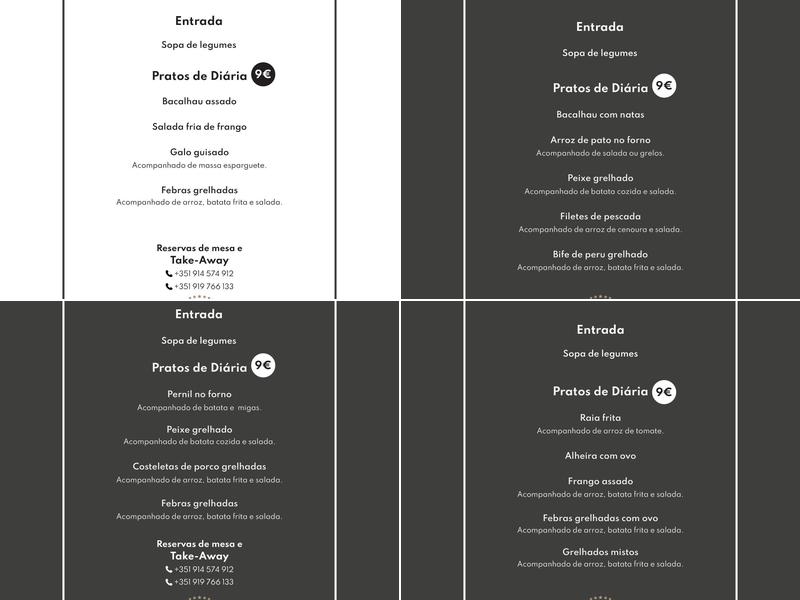 Além-Tejo Menu