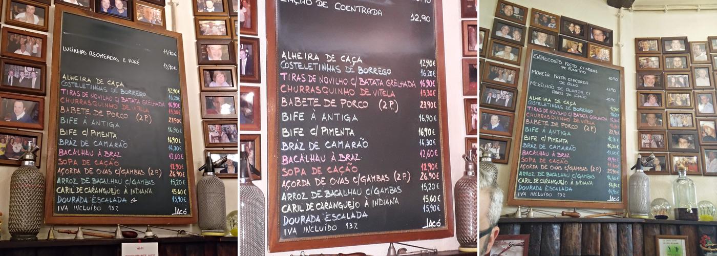 Jacó Menu