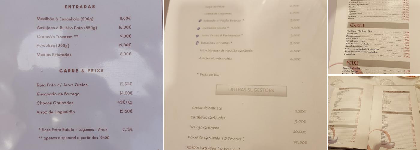 O Horácio Menu