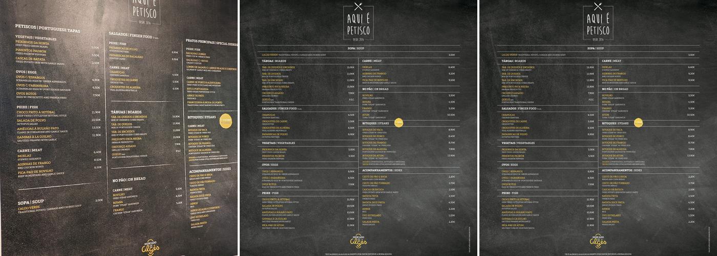 Aqui é Petisco Menu