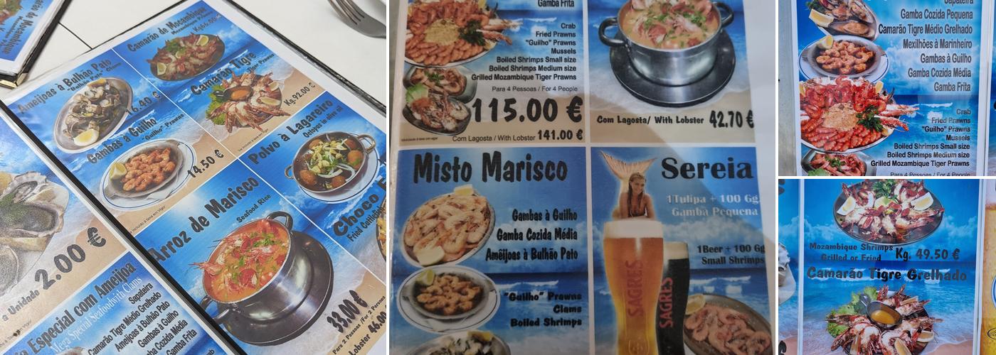 Vale do Rio Menu