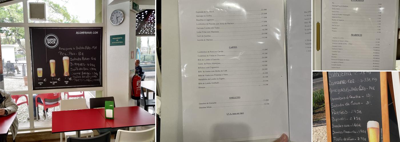 Caravela d'Ouro Menu