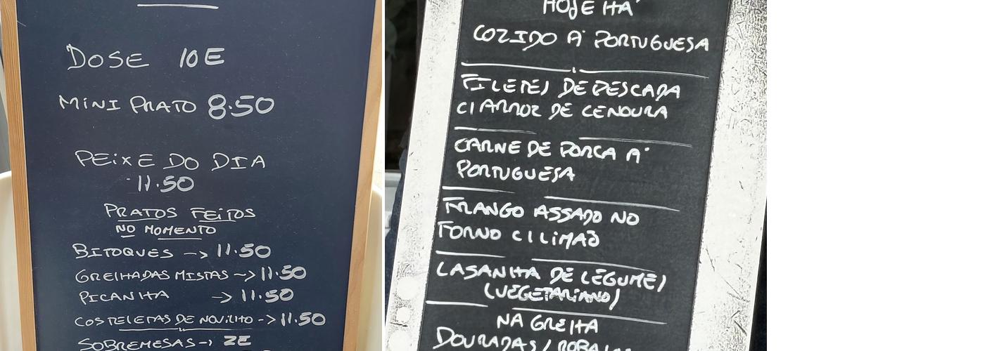 Que Bom Restaurante Menu
