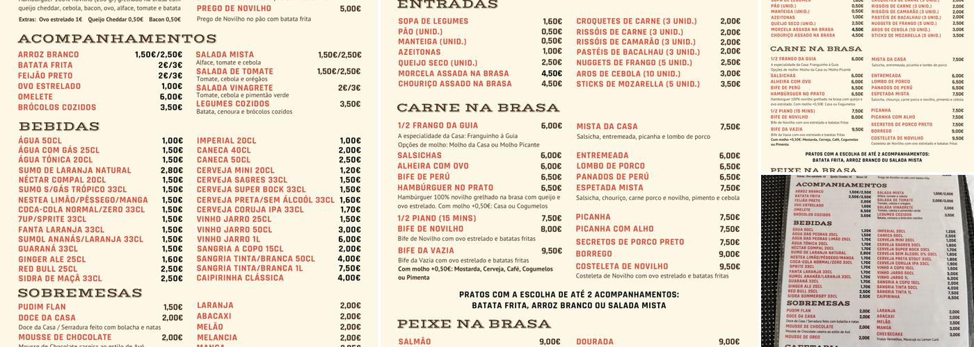 Churrasqueira Yao (Algés) (Brasa de Miraflores (Algés)) Menu