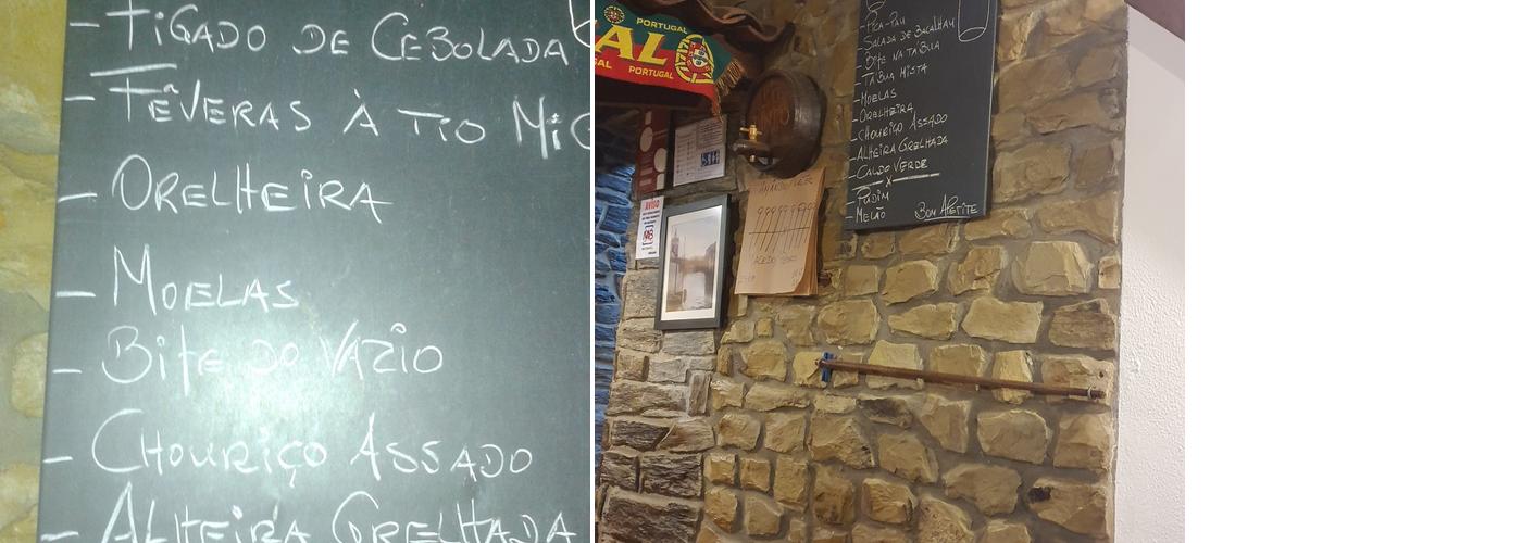 Tasquinha do Tio Miguel Menu