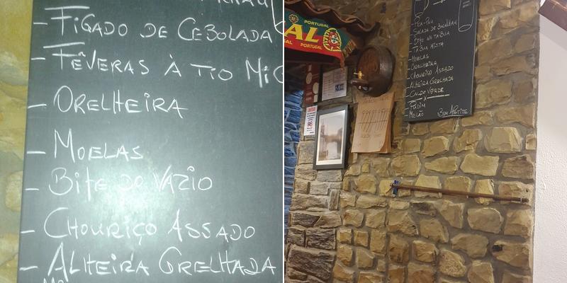 Tasquinha do Tio Miguel Menu