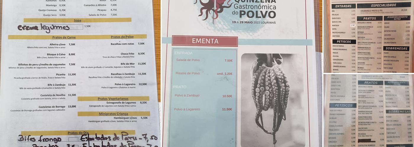 O Zambujo Menu