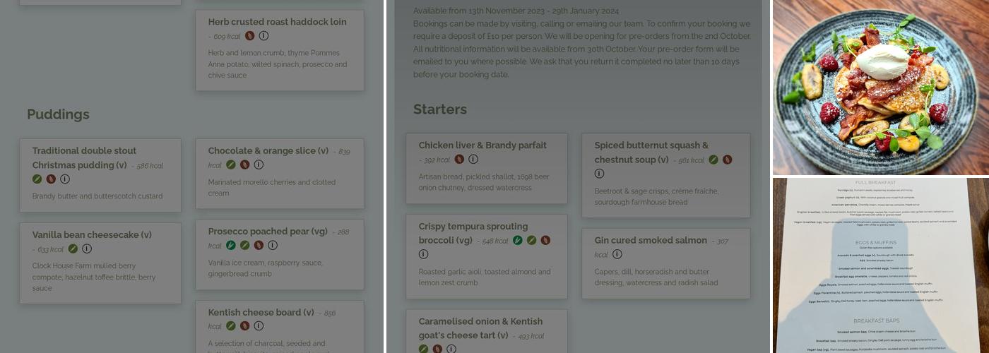 Botany Bay Hotel Menu