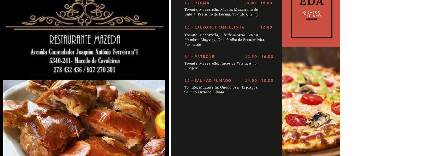 Mazeda Menu