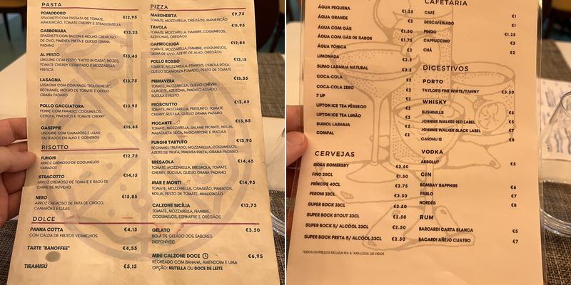 Passata Menu